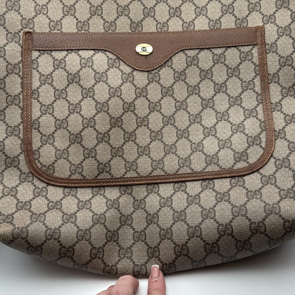 Gucci Vintage Web Strap Tote GG Coated Canvas Tall - Picture 13 of 13